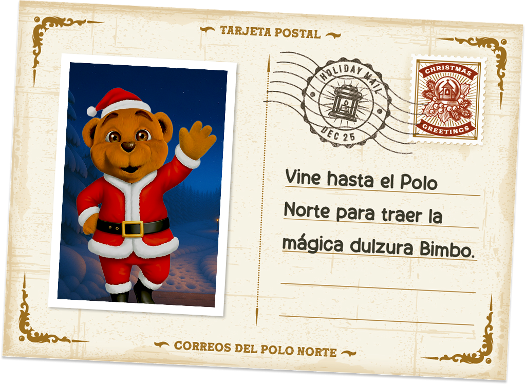 Vine hasta el Polo Norte para traer la mágica dulzura Bimbo.